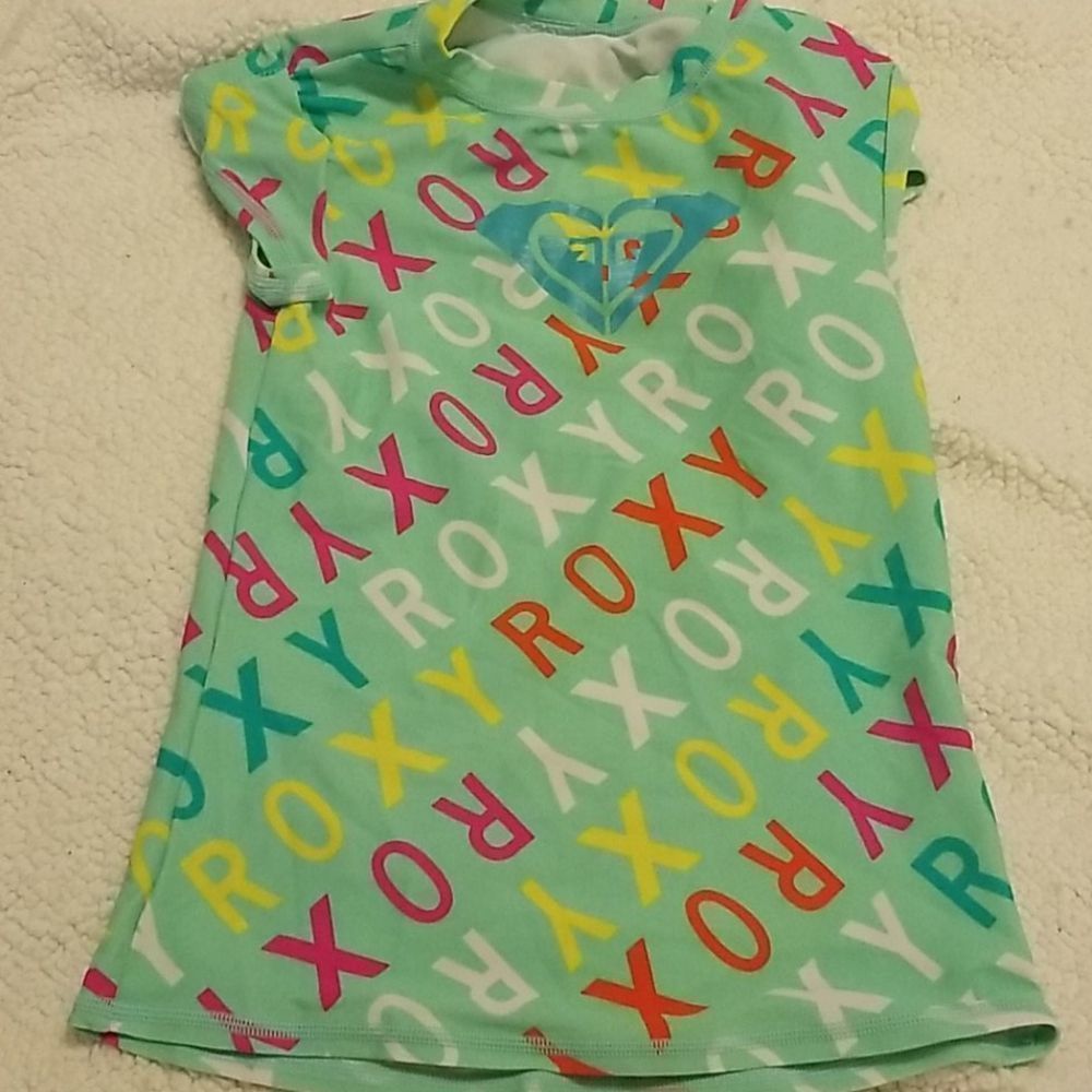 L Roxy multi color kids swim top